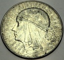 5 zł złotych 1933 Głowa kobiety Polonia SREBRO