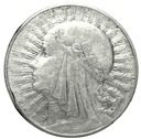 10 zł złotych 1933 Głowa kobiety Polonia SREBRO
