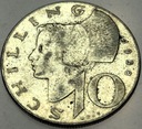 Austria 10 szylingów schilling 1958 SREBRO