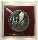 PRÓBA 1000 zł złotych 1982 Jan Paweł II folia SREBRO