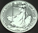 Anglia 2 funty 2020 Britania 1 uncja 1 oz SREBRO