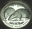 20 zł złotych 2011 Borsuk SREBRO
