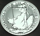 Anglia 2 funty 2020 Britania 1 uncja 1 oz SREBRO