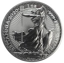 Anglia 2 funty 2020 Britania 1 uncja 1 oz SREBRO