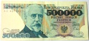 1990 500000 zł złotych Sienkiewicz seria AC (2)