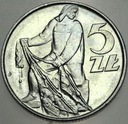 5 zł pięć złotych z Rybakiem 1973 Rybak