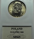 10 zł złotych 1969 Kopernik MENNICZY MS65