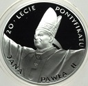 10 zł złotych 1998 Jan Paweł II 20-lecie pontyfikatu SREBRO