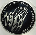10 zł złotych 1998 Niepodległość 1918 SREBRO