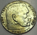 Niemcy 2 marki Reichsmark 1938 Hindenburg SREBRO