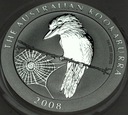 Australia 1 dolar 2008 Kookaburra Kukabura uncja 1 oz SREBRO