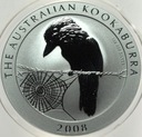 Australia 1 dolar 2008 Kookaburra Kukabura uncja 1 oz SREBRO