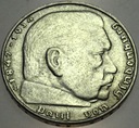 Niemcy 2 marki Reichsmark 1937 D Hindenburg SREBRO
