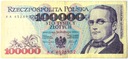 100000 zł złotych 1993 Moniuszko seria AA