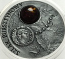 20 zł złotych 2001 Szlak Bursztynowy SREBRO bursztyn RZADKA