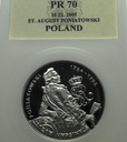 10 zł złotych 2005 Stanisław August Poniatowski PÓŁPOSTAĆ SREBRO PR 70
