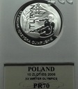 10 zł złotych 2006 Turyn Igrzyska Olimpiada Snowboard SREBRO PR 70