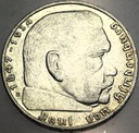Niemcy 2 marki Reichsmark 1938 E Hindenburg SREBRO