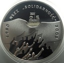 10 zł złotych 2005 NSZZ Solidarność 1980 2005 SREBRO