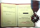 Krzyż Zasługi RP SREBRNY 1954 + legitymacja