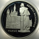 medal 1996 Adam Mickiewicz Wilno Warszawa Mennica 38mm 31g Ag925 SREBRO