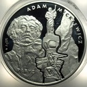 medal 1998 Adam Mickiewicz Paryż Warszawa Mennica 38mm 31g Ag925 SREBRO