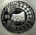10 zł złotych 2012 Bankowość Spółdzielcza 150 lecie SREBRO