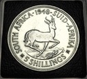 Afryka Południowa 5 szylingów 1948 Jerzy VI RPA SREBRO