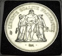 Francja 50 franków 1977 Herkules SREBRO