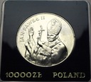 10000 zł złotych 1987 Jan Paweł II SREBRO