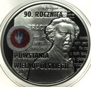 10 zł złotych 2008 Powstanie Wielkopolskie Paderewski SREBRO