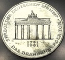 Niemcy 10 marek mark 1991 A Brama Brandenburska SREBRO