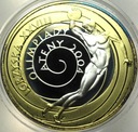 10 zł złotych 2004 Ateny Igrzyska dyskobol platerowana złotem SREBRO