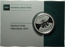 20 zł złotych 2014 Patrioci 1944 Obywatele SREBRO