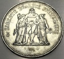 Francja 50 franków francs 1978 Herkules SREBRO