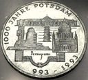 Niemcy 10 marek mark 1993 F 1000 jahre Potsdam Poczdam SREBRO