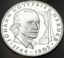 Niemcy 10 marek mark 1994 G Johann Gottfried Herder SREBRO