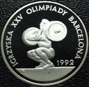 200000 zł złotych 1991 Barcelona ciężary SREBRO