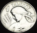 1 zł złoty 1925 Żniwiarka Kobieta i kłosy kropka SREBRO