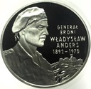 10 zł złotych 2002 Generał Władysław Anders maki SREBRO