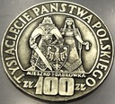 100 zł złotych 1966 Mieszko Dąbrówka Tysiąclecie Państwa Polskiego SREBRO