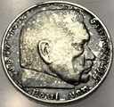 Niemcy 5 marek Reichsmark 1936 F Hindenburg SREBRO