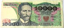 1988 10000 zł złotych Wyspiański, seria DB