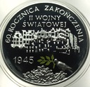 10 zł złotych 2005 60 rocznica zakończenia II Wojny Światowej SREBRO