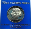 50 zł złotych 1972 Fryderyk Chopin Szopen SREBRO