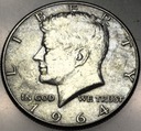 USA 1/2 Dolara 1964 Half Dollar Liberty JFK John F Kennedy SREBRO