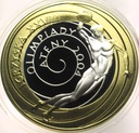 10 zł złotych 2004 Ateny Igrzyska dyskobol platerowana złotem SREBRO