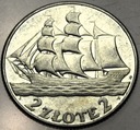 2 zł złote 1936 Żaglowiec Żaglówka Statek SREBRO