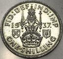 Anglia UK 1 szyling shilling 1937 Jerzy VI George SREBRO