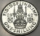 Anglia UK 1 szyling shilling 1942 Jerzy VI George SREBRO